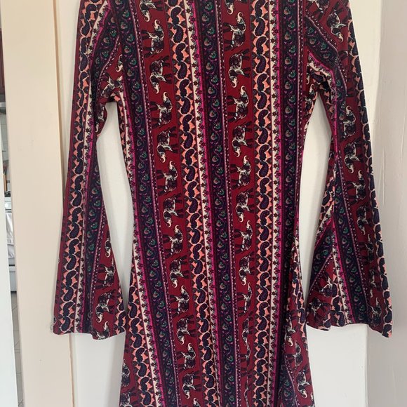 Maroon Elephant Dress - Picture 2 of 2